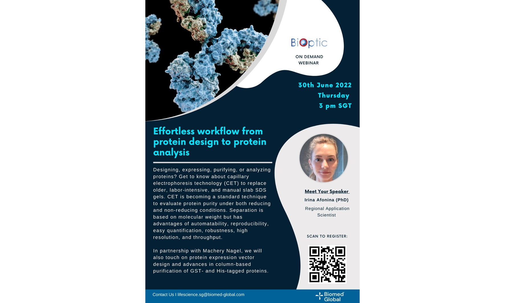 【新加坡線上研討會】Effortless workflow from protein design to protein analysis